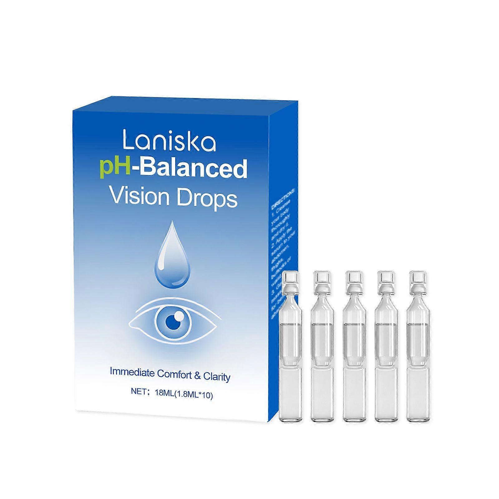 Dry Eye Drops, pH-Balanced Vision Drops, Soothing Formula, Relieve Eye Fatigue, Long-Lasting Hydration for Onscreen, Office, Night Use