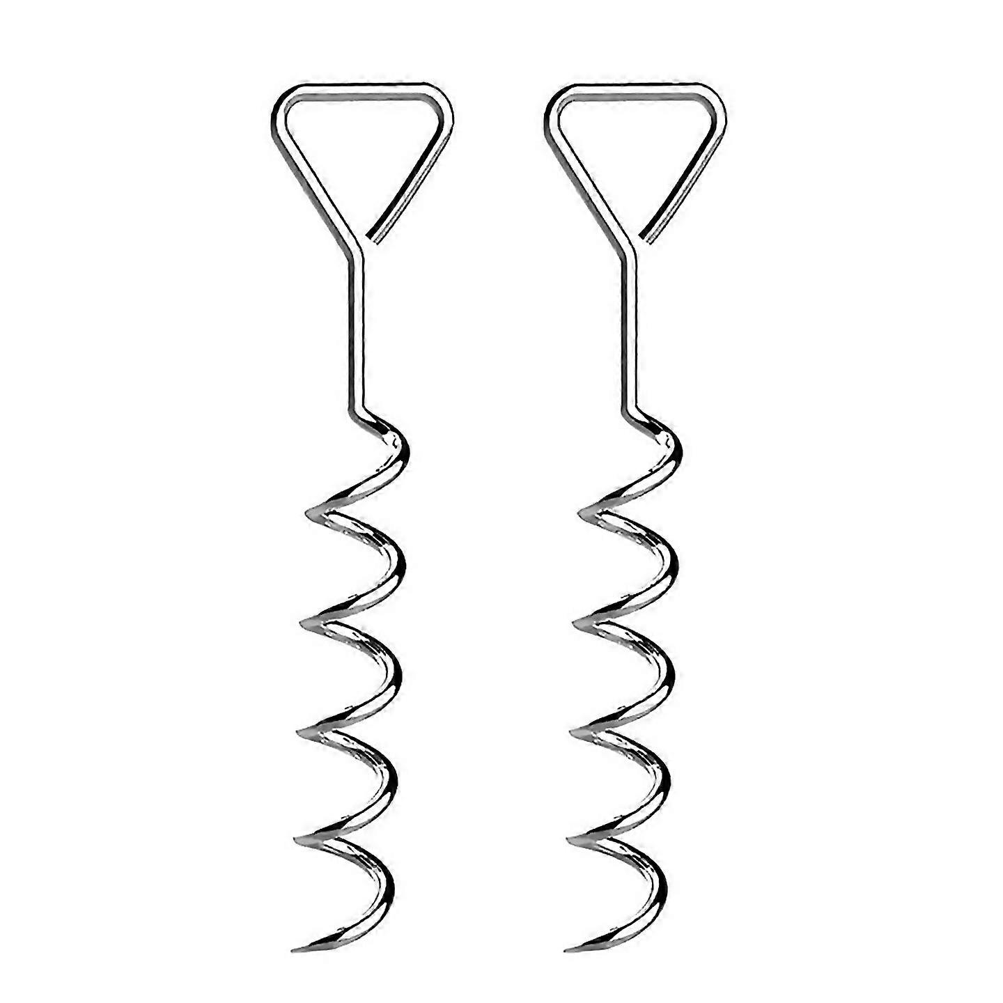 For Corkscrew Shape Trampoline Anchor Kit Steel Spiral Stakesa