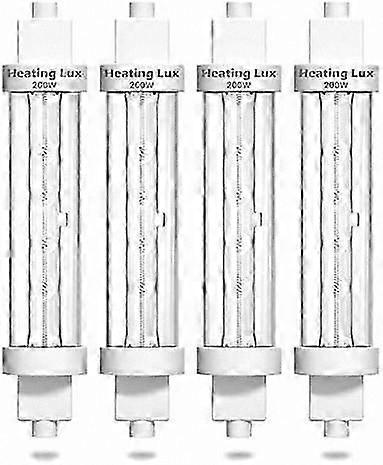 118mm R7s Halogen Heat Lamp Bulb for Food Warming, Catering, Buffet, and Kitchen Use, 200W Double Ended Heater Light