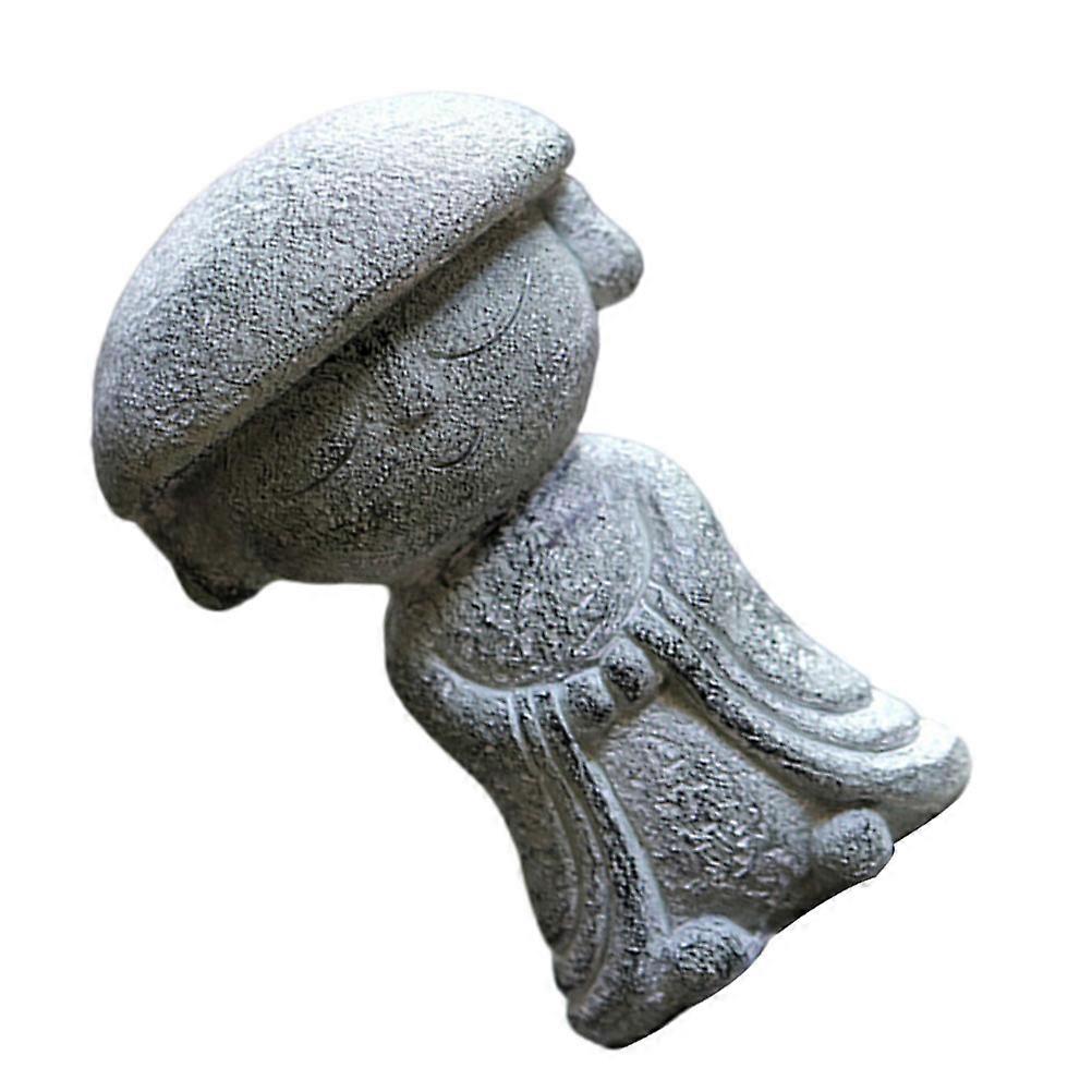 Garden Adornment Resin Monk Decor for Decoration 2Pcs Monk Figurine