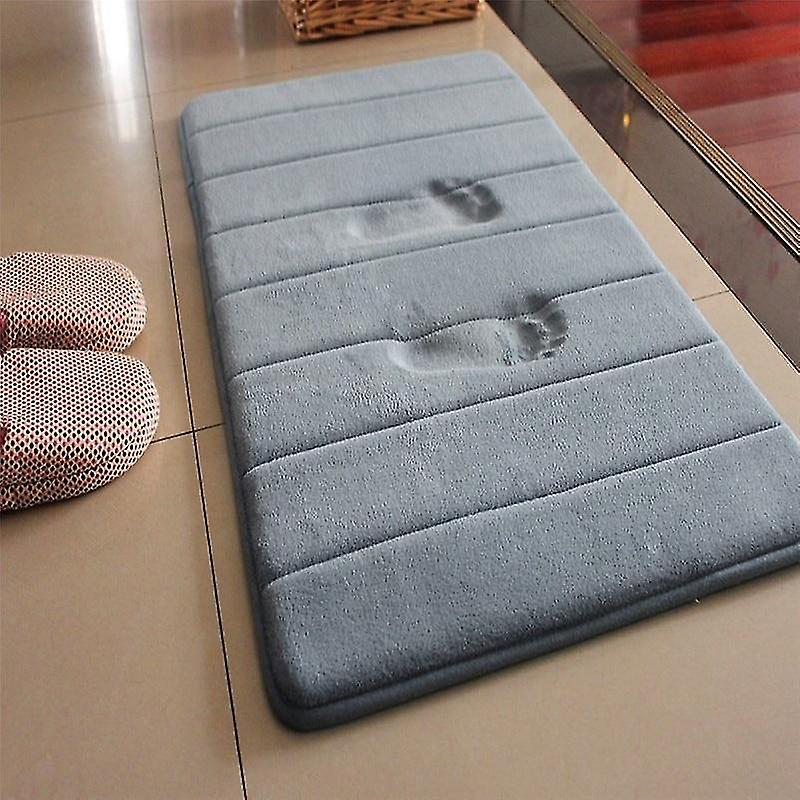 Bath Mats Rugs New 40x60cm Home Bath Mat Non-slip Carpet Soft Coral Fleece Memory Foam Rug