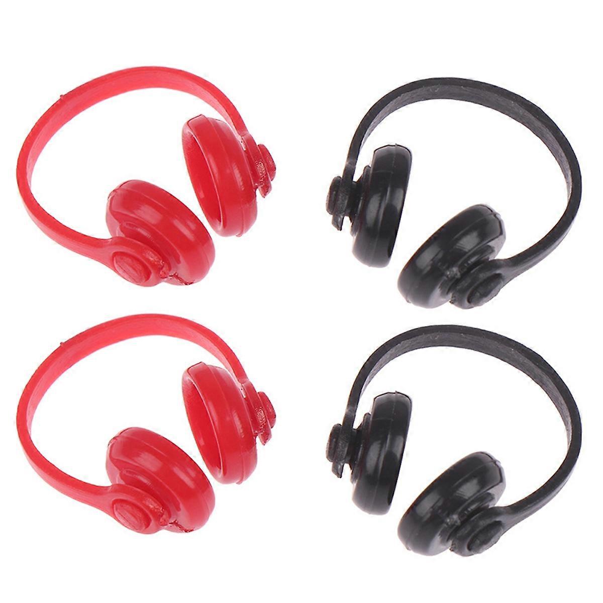 Small Headset Model Plastic for Decor 4Pcs Assorted Color Dollhouse