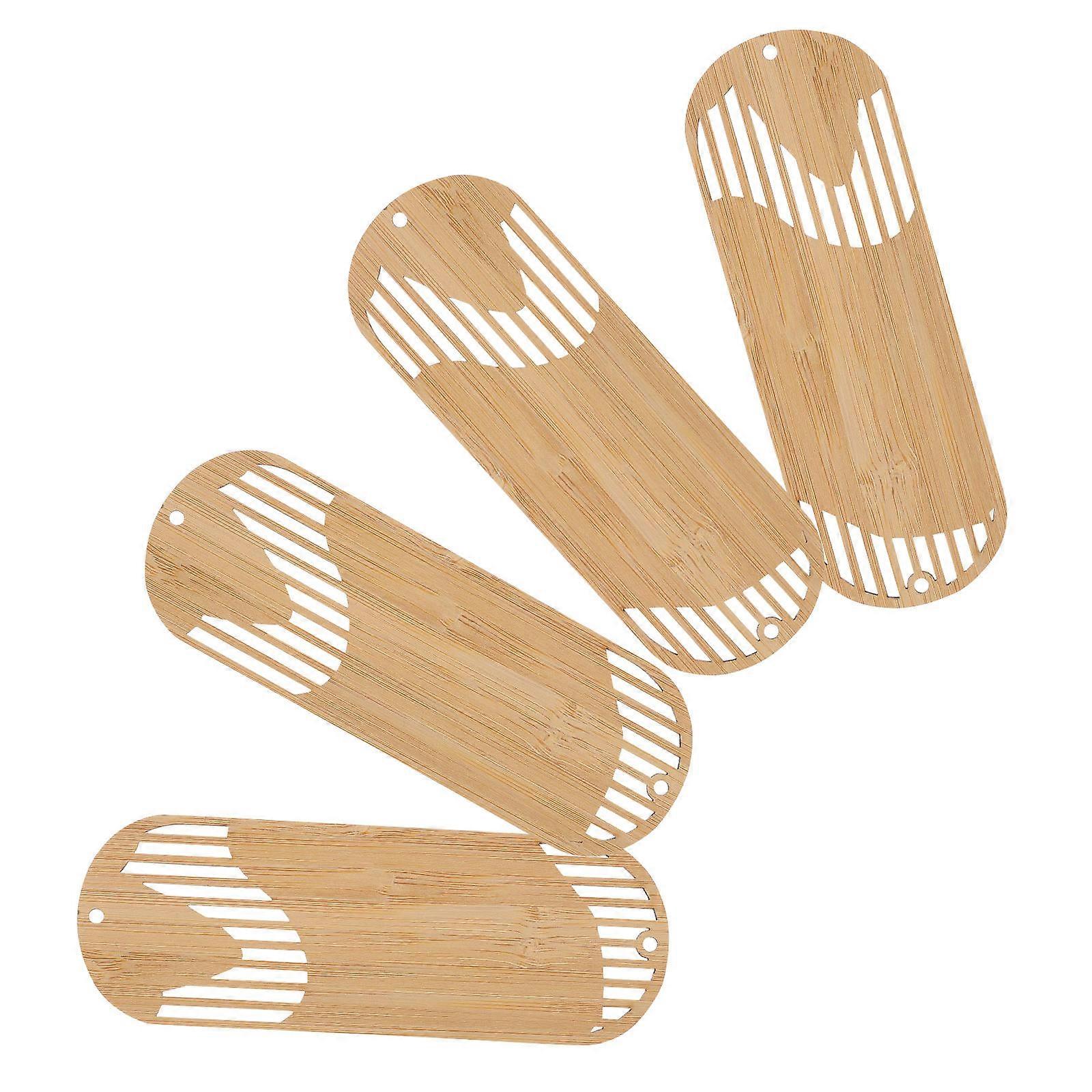 Bamboo Bookmark 12Pcs for Page Marking and Reading Use in Brown