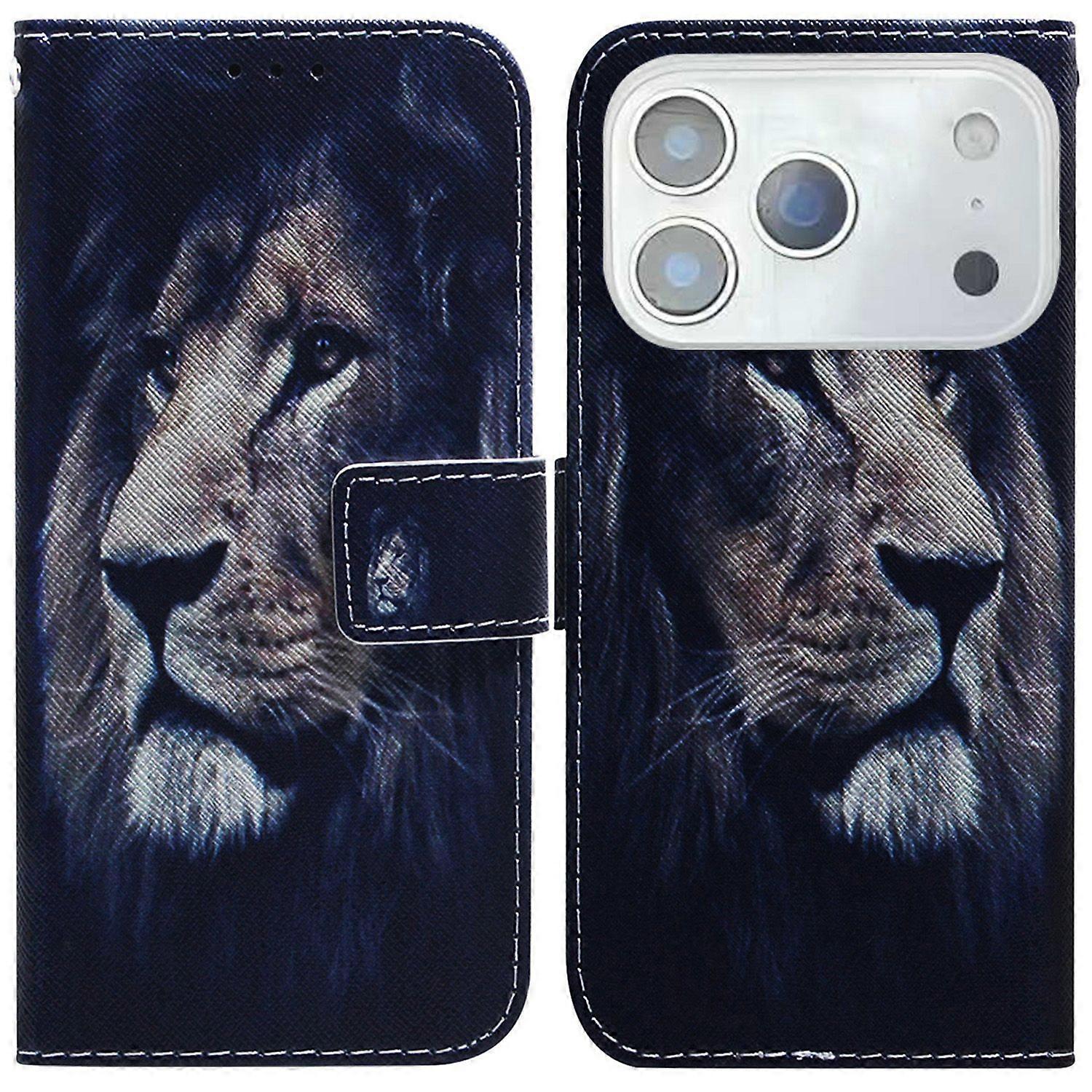For iPhone 17 Pro Max Wallet Case Pattern Print Leather Phone Cover