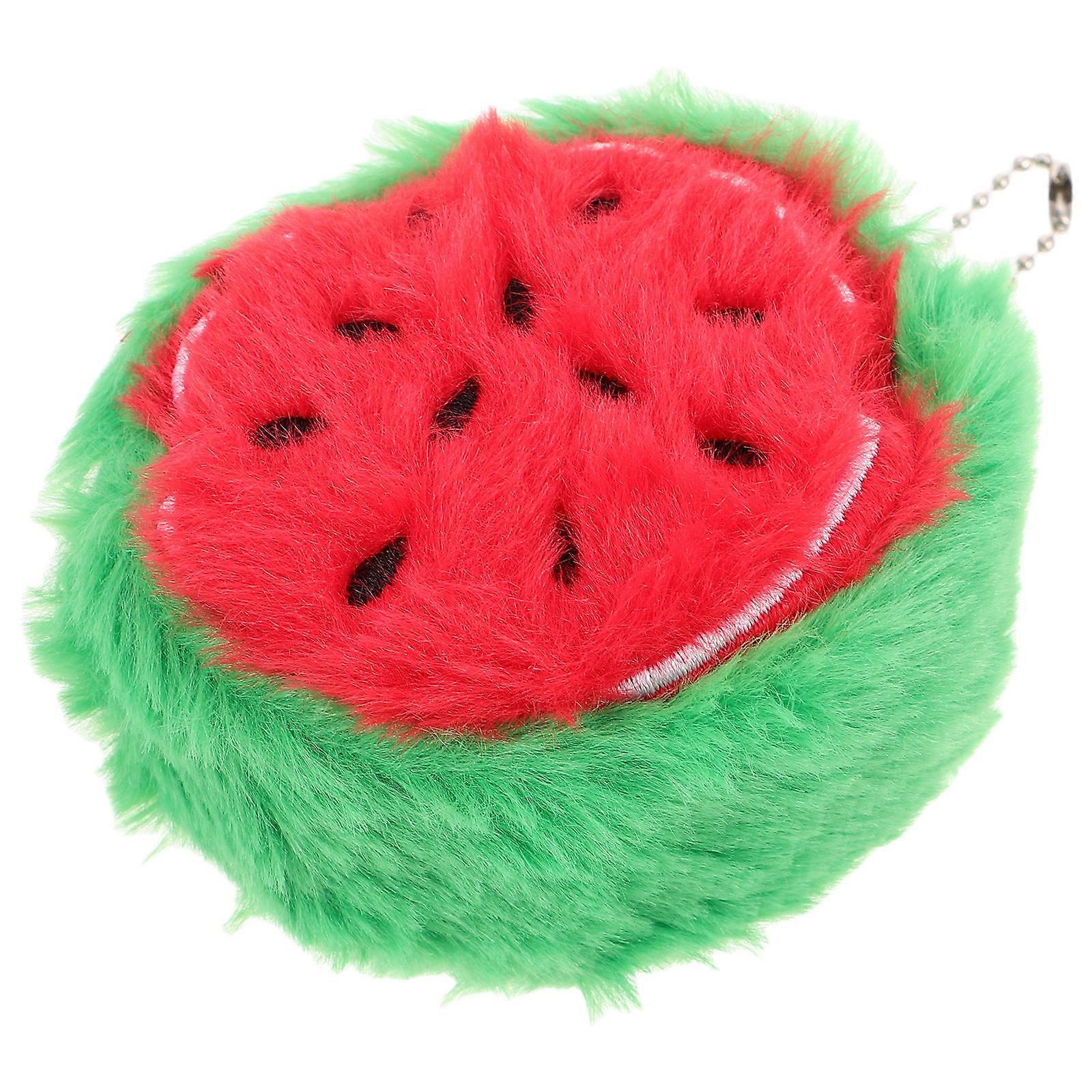 5Pcs Adorable Watermelon Plush Coin Purse For Children Soft Material Keychain Ideal For Backpack And Daily Applications