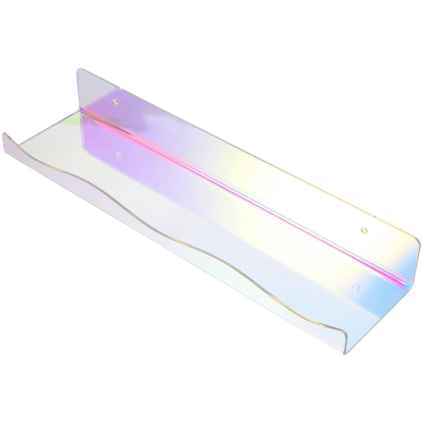 Vinyl Storage Organizer Wall Shelf Acrylic Floating Shelf Home Decor Multi-colored 15.7×4.3×2.2in Display 1Pcs