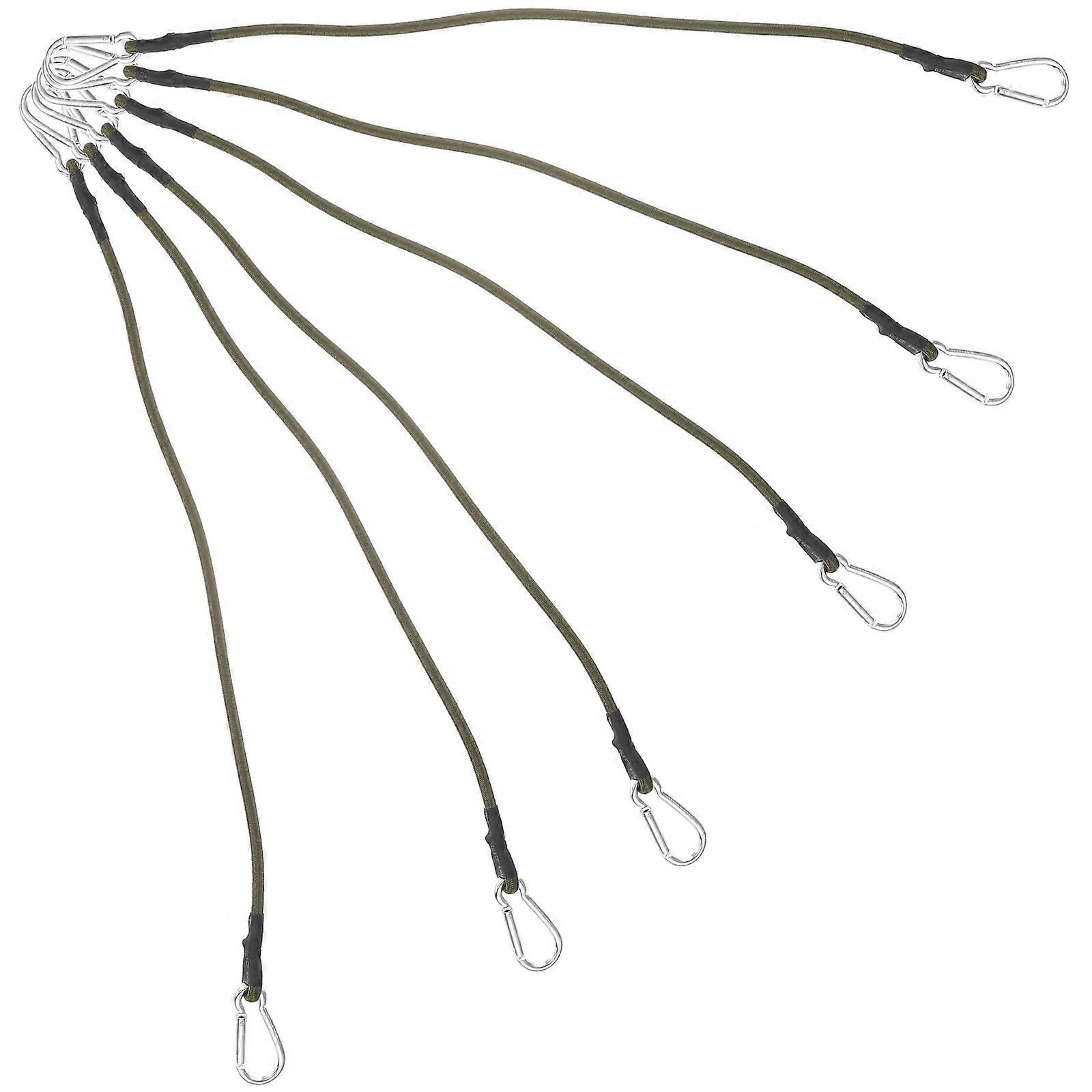 Carabiner Elastic Tie Down Strap for Cargo 6Pcs Rubber Bungee Cord Set