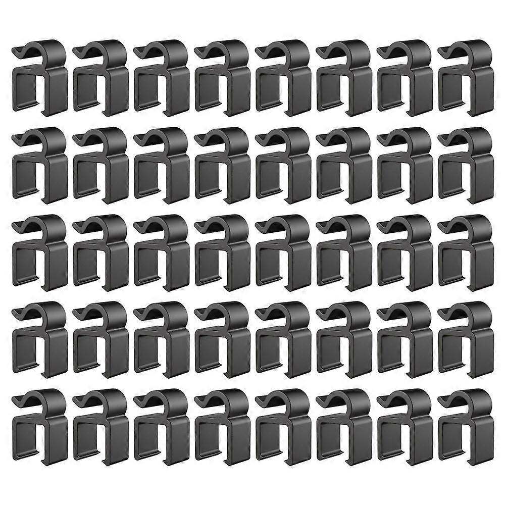 Black Cable Management Clip 200 Pcs For Classroom And Concert Hall Effective Wire Fastening Holding Functionality
