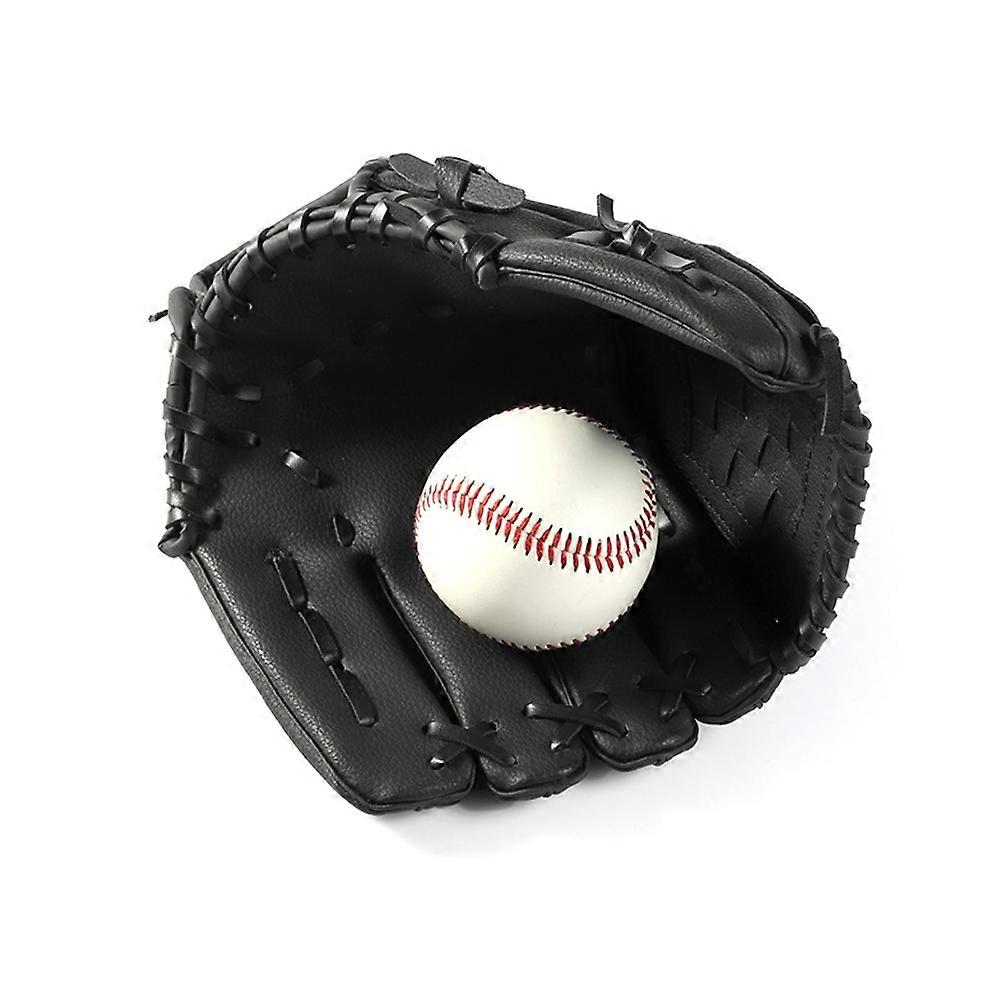 Luva de softball para mão esquerda, luva para treinamento de beisebol, 11,5 polegadas, preta