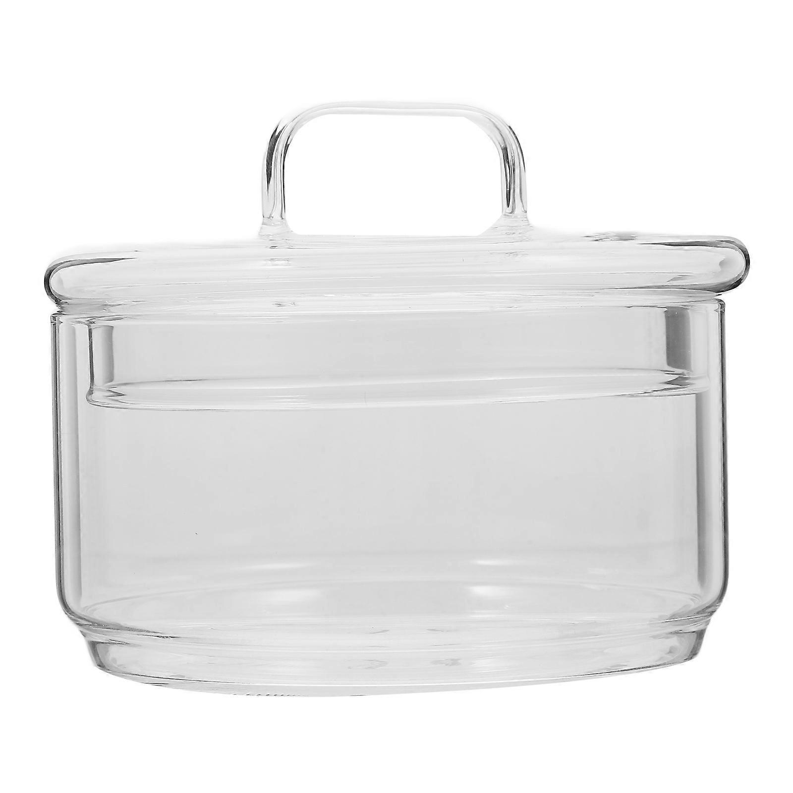 Stackable Salad Bowl Set for Kitchen Use 3Pcs Transparent Glass Bowls