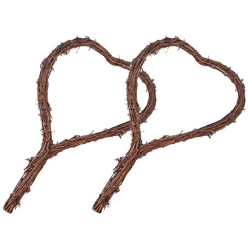 Heart Shaped Wreath Rattan DIY Wreath Frame for Decoration 10Pcs