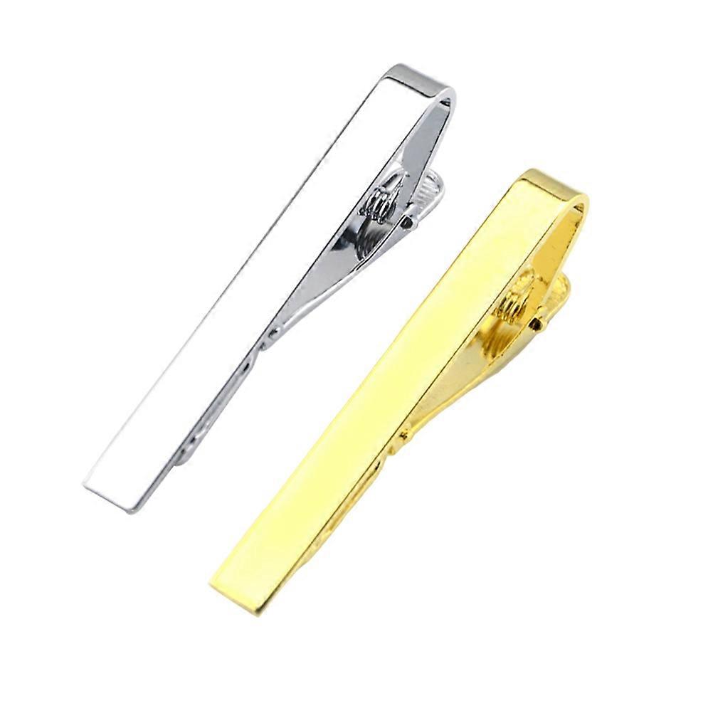 Mens Tie Clip Simple Design Spring-Loaded Tension Formal Events Iron Material 2.2×0.2×0.6In 1Pack