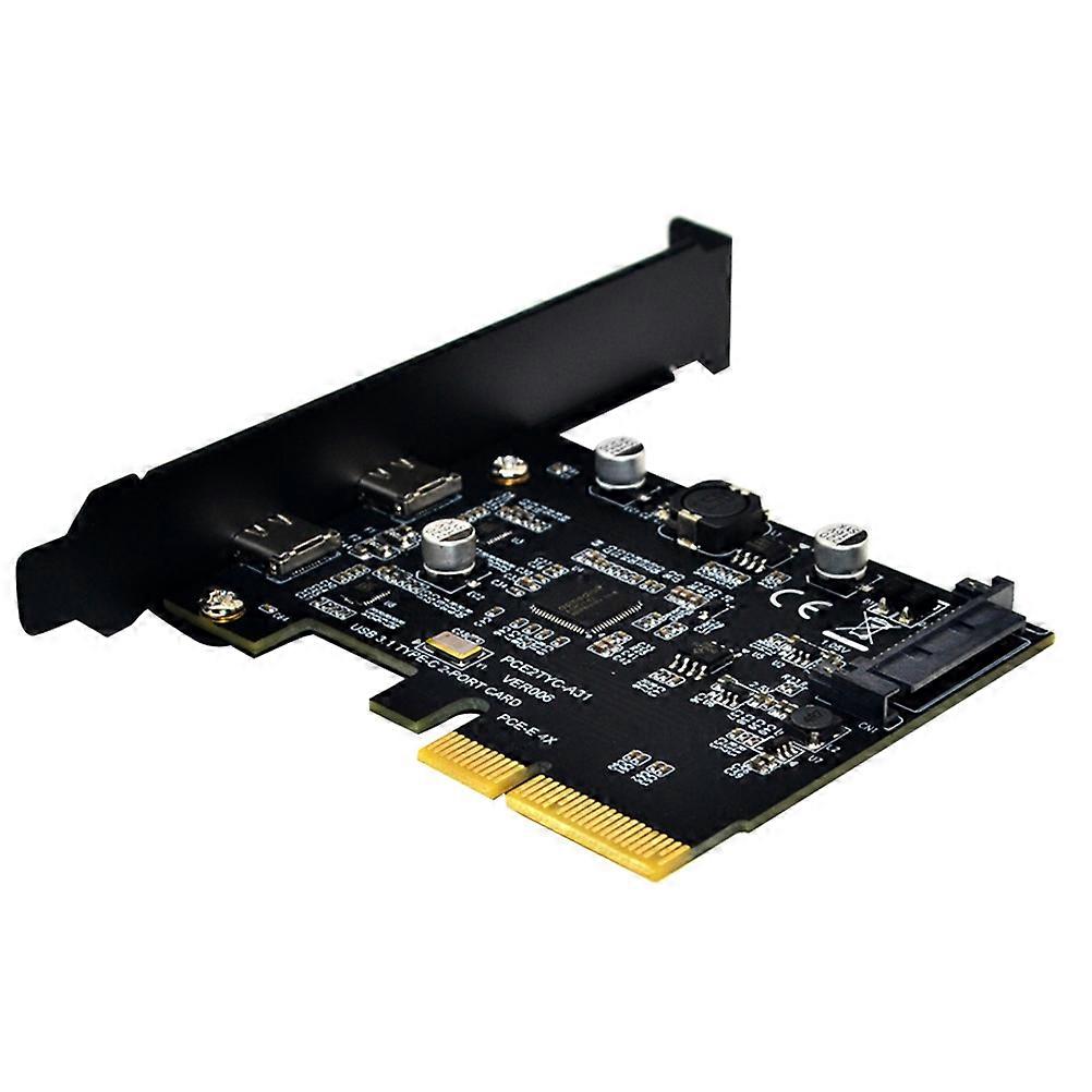 10gbps Computer Riser Card for Fast USB-C Data Transfer 2Pcs Ports