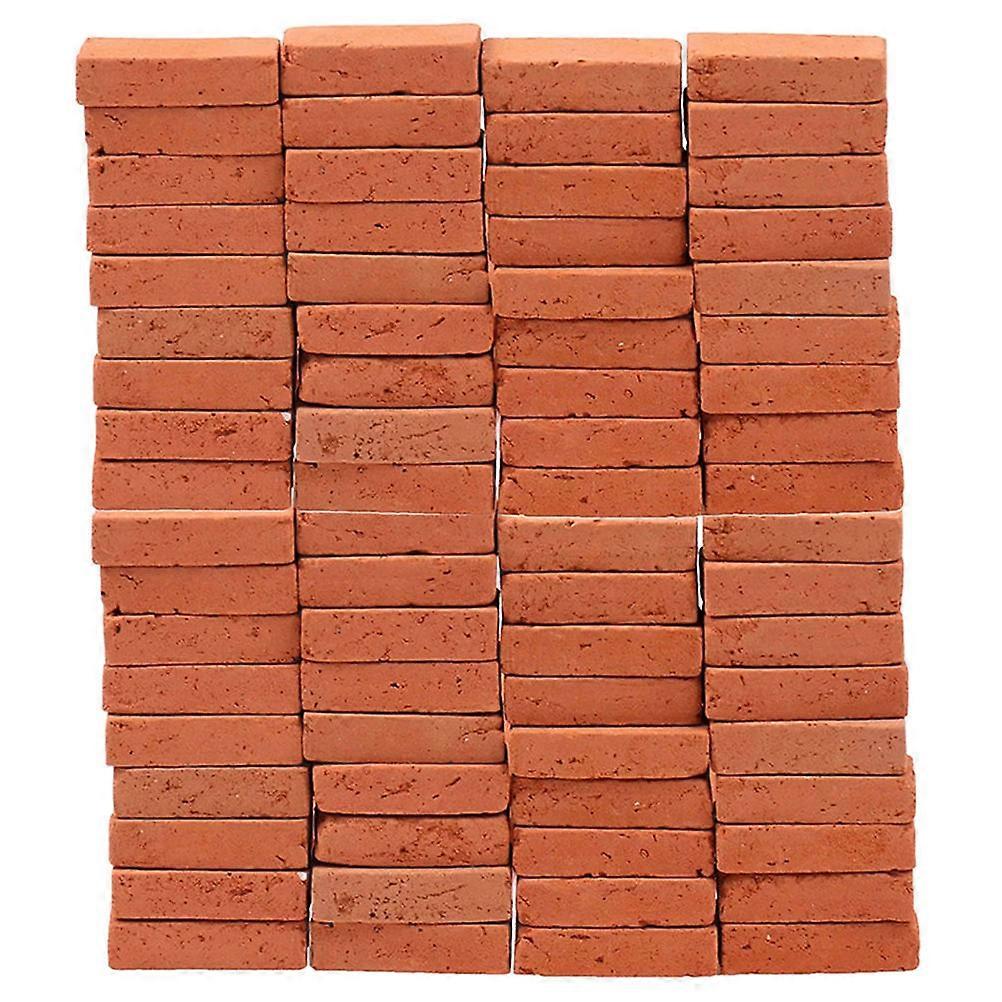 Clay Miniature Bricks 1250 Pcs For Scale Modeling Dollhouse Decoration And Creative Projects Chocolate Color