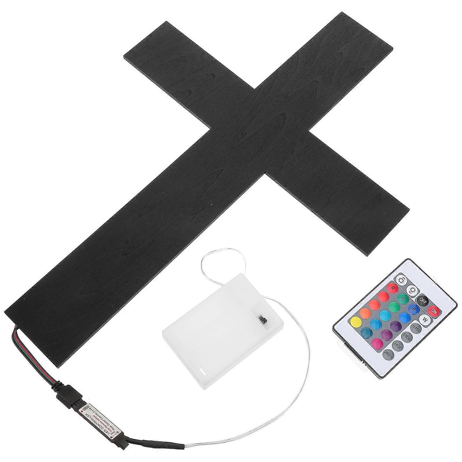 Decorative Cross Light Wall Lamp with Remote Control 4Pcs Set