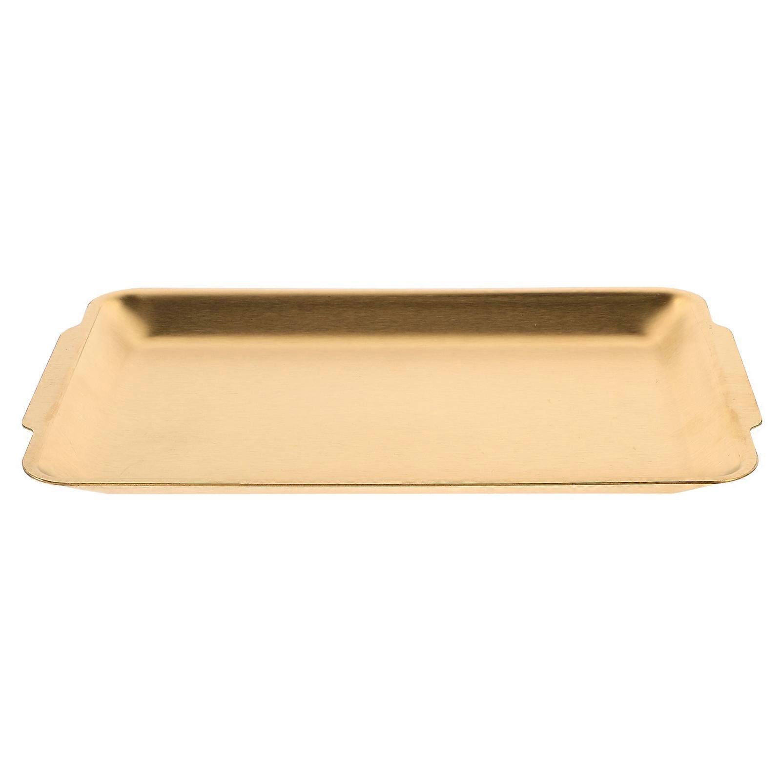 Golden Stainless Steel Buffet Serving Plate for Dinner 5Pcs
