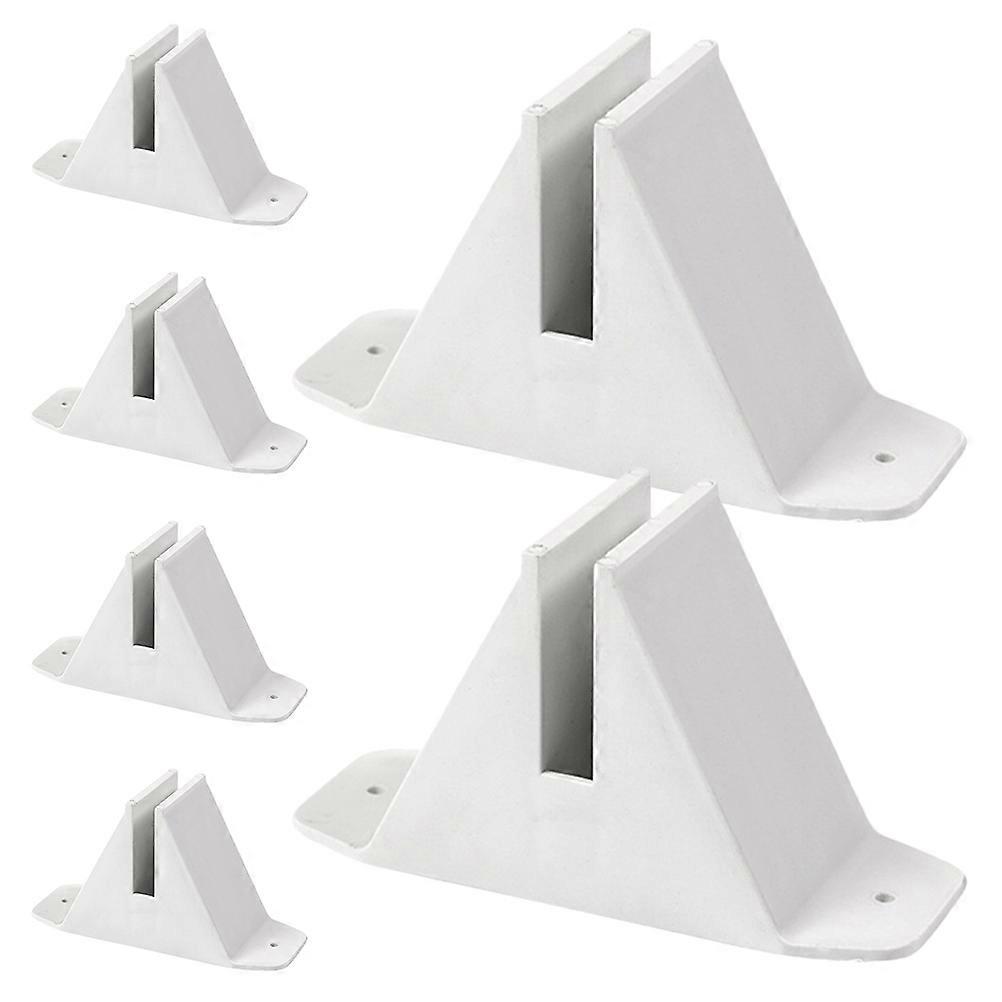 Screen Panel Feet 18Pcs White Plastic Triangle Structure For Stability In Garden And Outdoor Settings