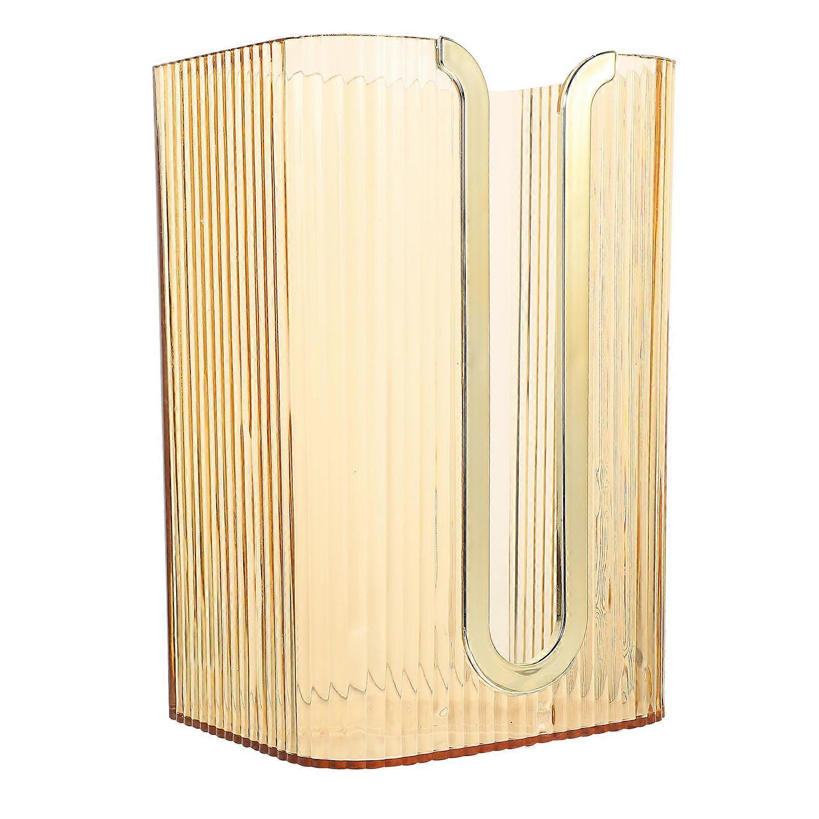 Paper Towel Dispenser Countertop Holder For Home Use In Golden Color With Wall-mounted Function 1Set