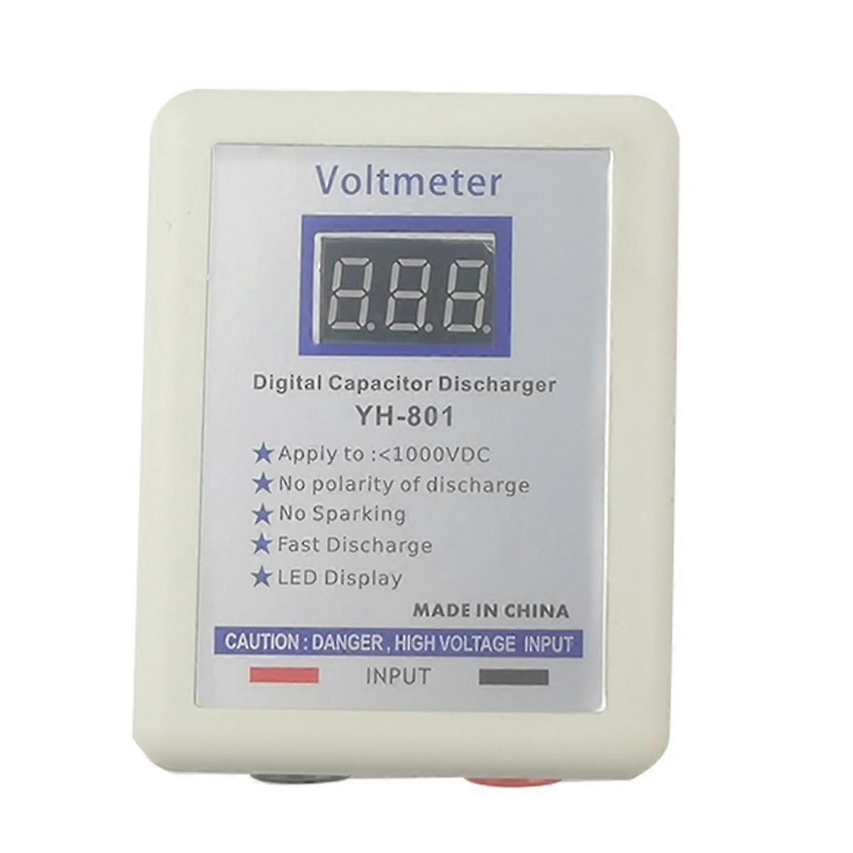 800V Digital Capacitor Voltage Tester Fast Discharger High Volt Discharging Tool Electronic Repair D