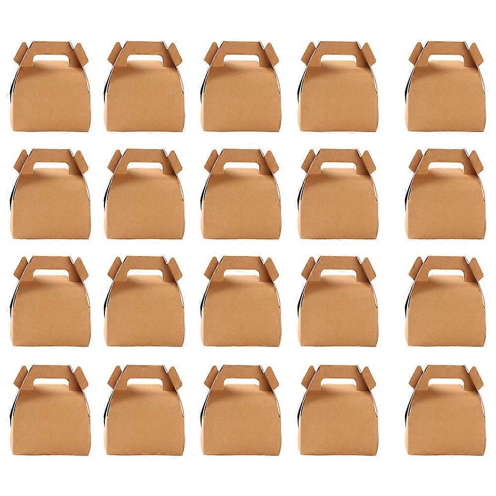 24Pcs Kraft Paper Cake Boxes Baking Treats Container Party Supplies Assorted Color Delicate Storage