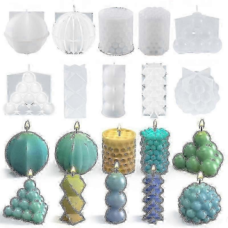 Silikonikynttilämuotti, Diy 3d -kynttilämuotti, kuplakynttilämuotti, kestävät joustavat kynttilämuotit