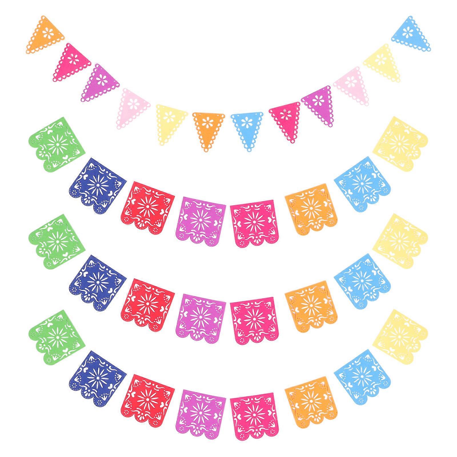Banner Banner for Decoration 5Sets Mexican Felt Party Flags