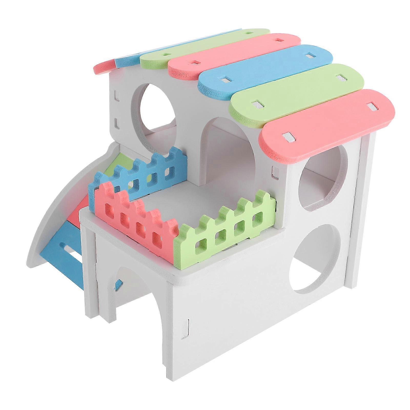 Hamster Hideout Golden Hamster House for Exercise 2Pcs Small Pet Toys