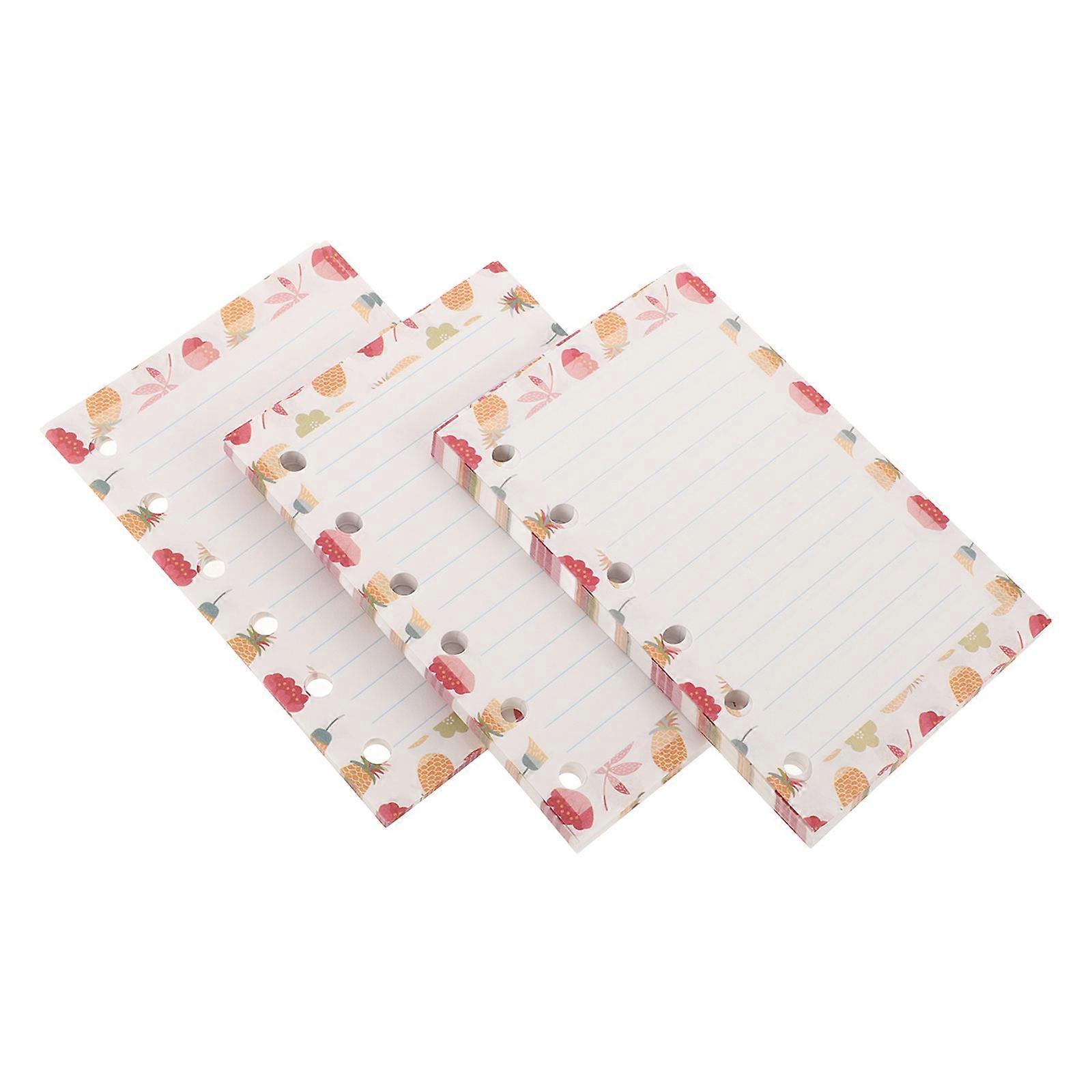 Simple Loose-Leaf Papers for Writing 9Pcs A7 Colorful Notebook Sheets