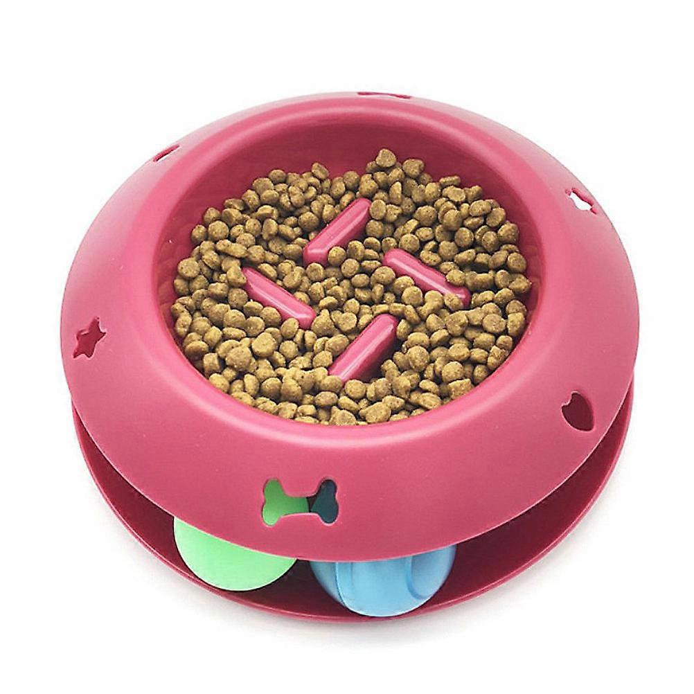 Slow Eating Bowl For Pet Owners With Rolling Ball Sound Feature 20X20CM Ideal For Cats 2Pcs
