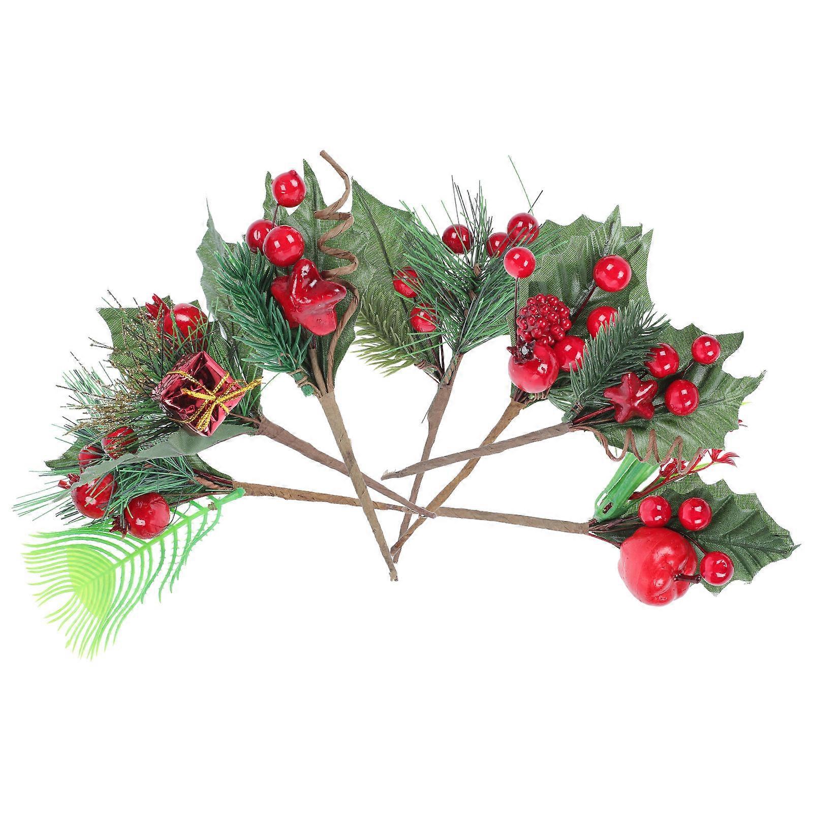 Artificial Berries Plastic Branch Decoration for 14Pcs Set