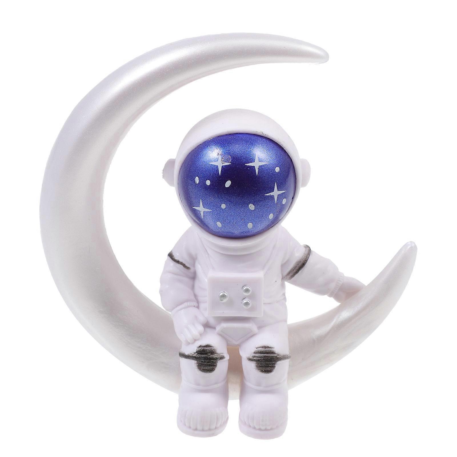 Resin Spaceman Desktop Decoration with Creative Design 2Pcs Set