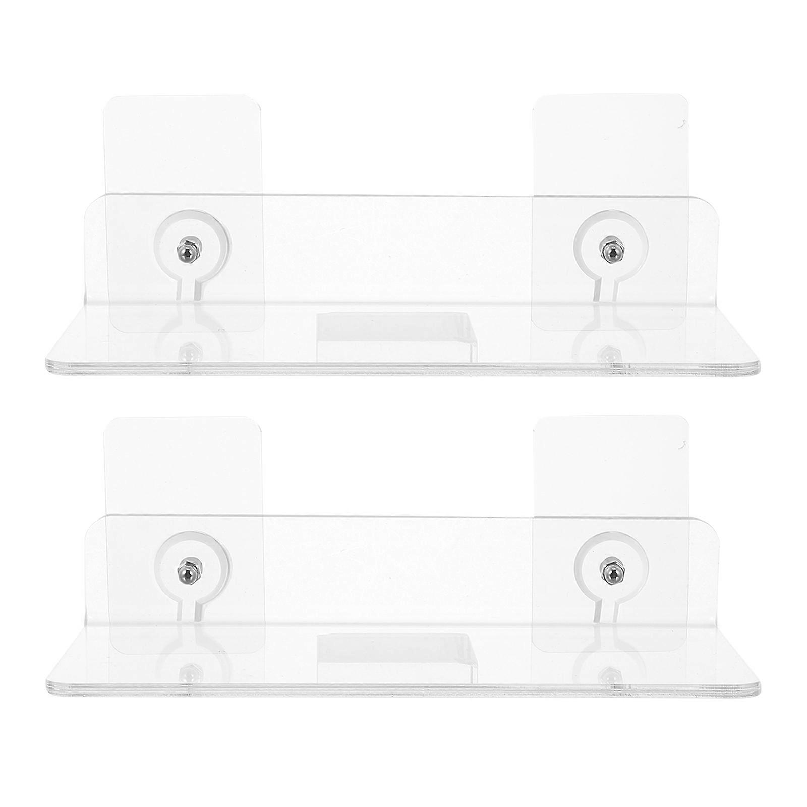 Wall Mounted Storage Rack for Bathroom Acrylic Hanging Rack 2Pcs Transparent