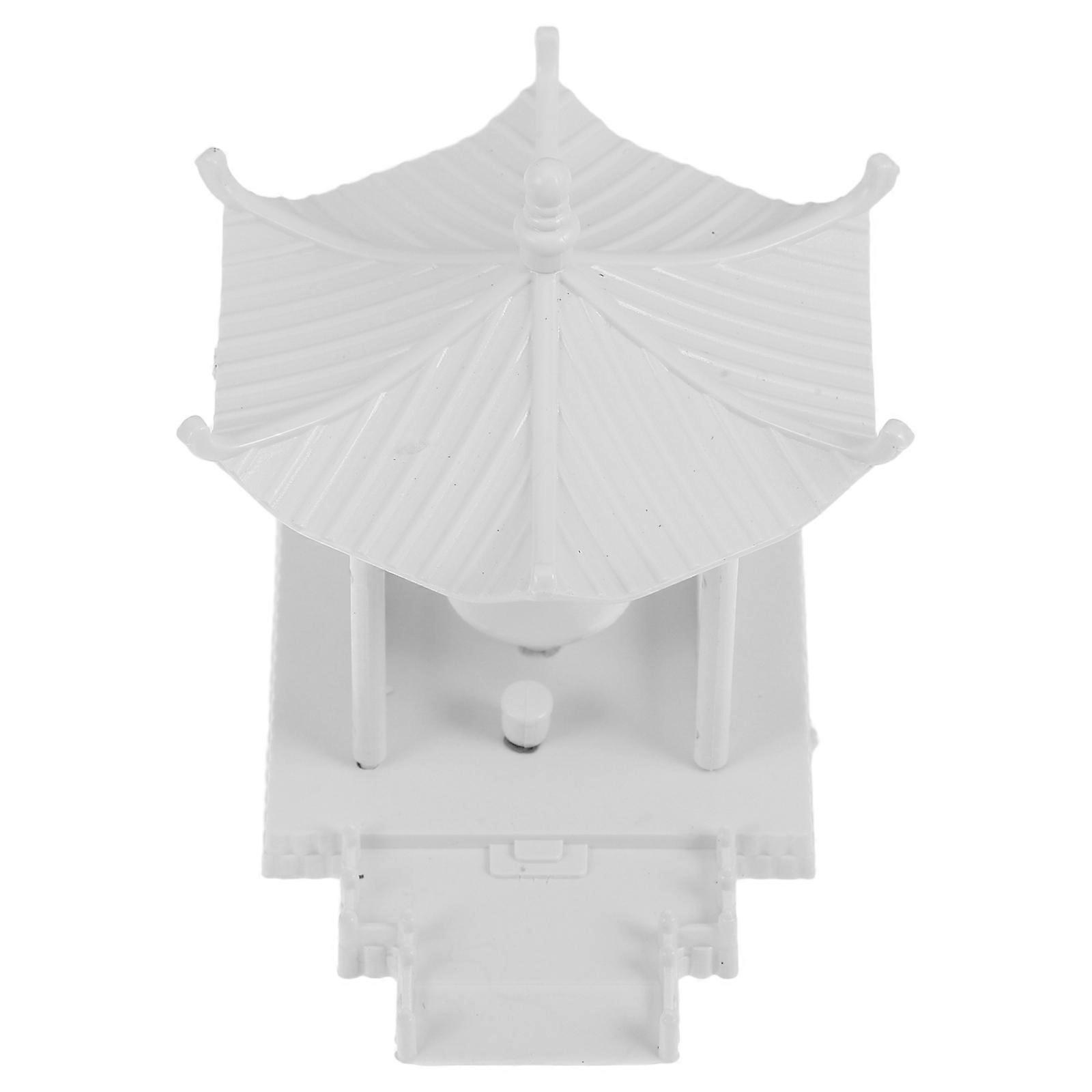 Miniature Pavilion Model for Desktop Decor 2Pcs with Creative DIY Assembly