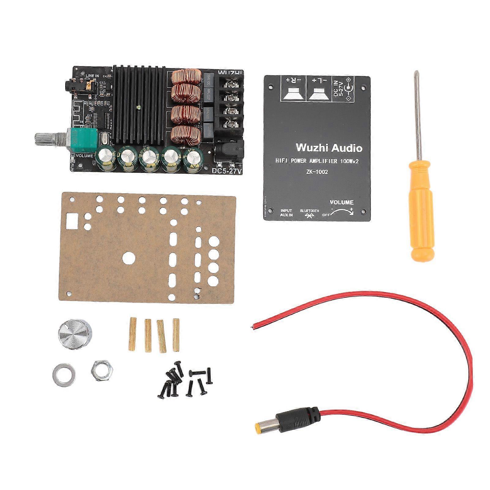 HiFi Bluetooth Power Amplifier Board Dual TPA3116D2 Chips AUX Bluetooth Dual Input and Dual 100W Output Bluetooth Speaker Amplifier Module