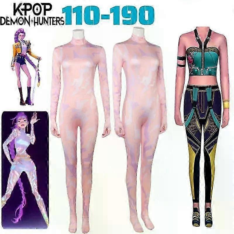 KPop デーモンハンターズ ルミ コスプレコスチューム ハロウィンドレス ジャンプスーツ ボディスーツ UK2025