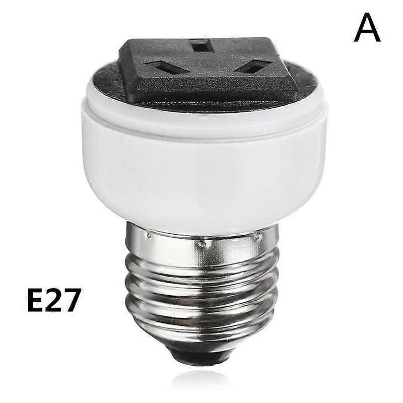 4 Pack E27 Screw Light Bulb Socket Lamp Holders Plastic Copper Adapter for Us Eu Plug