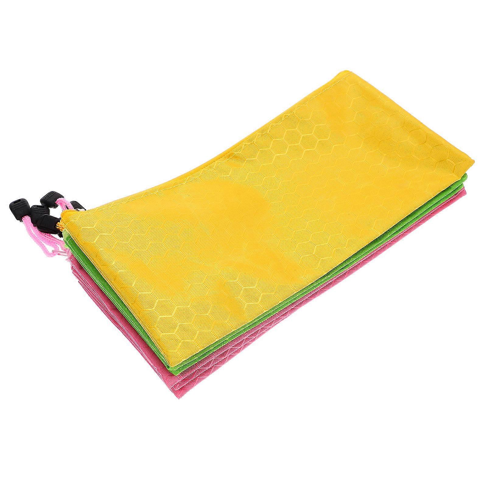 Zipper Bag Waterproof File Bag for Storage 6Pcs Assorted Colors