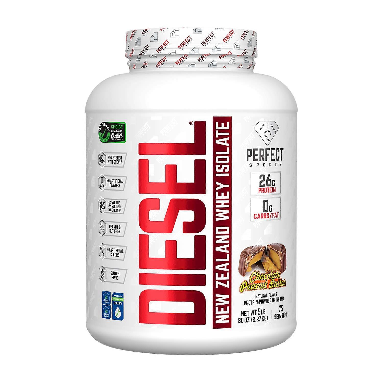 Diesel, New Zealand Whey Isolate, Chocolate Peanut Butter, 5 lbs (2.27 kg)