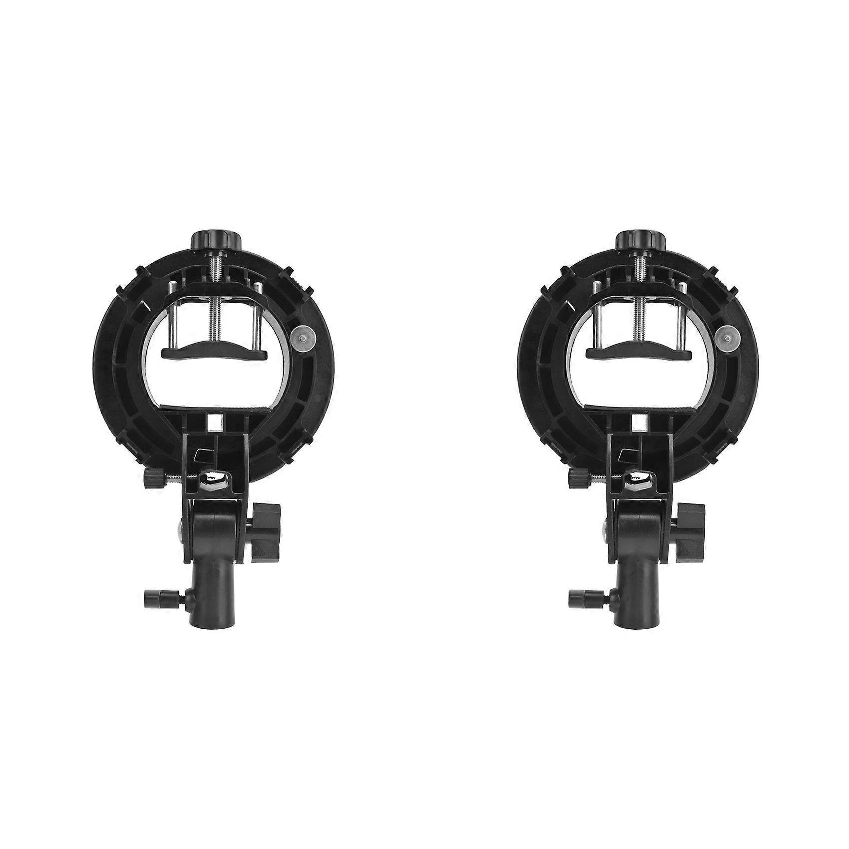 2X S Type Bracket for Bowens Mount Holder S Type Bracket Holder for Speedlite Flash Snoot Softbox