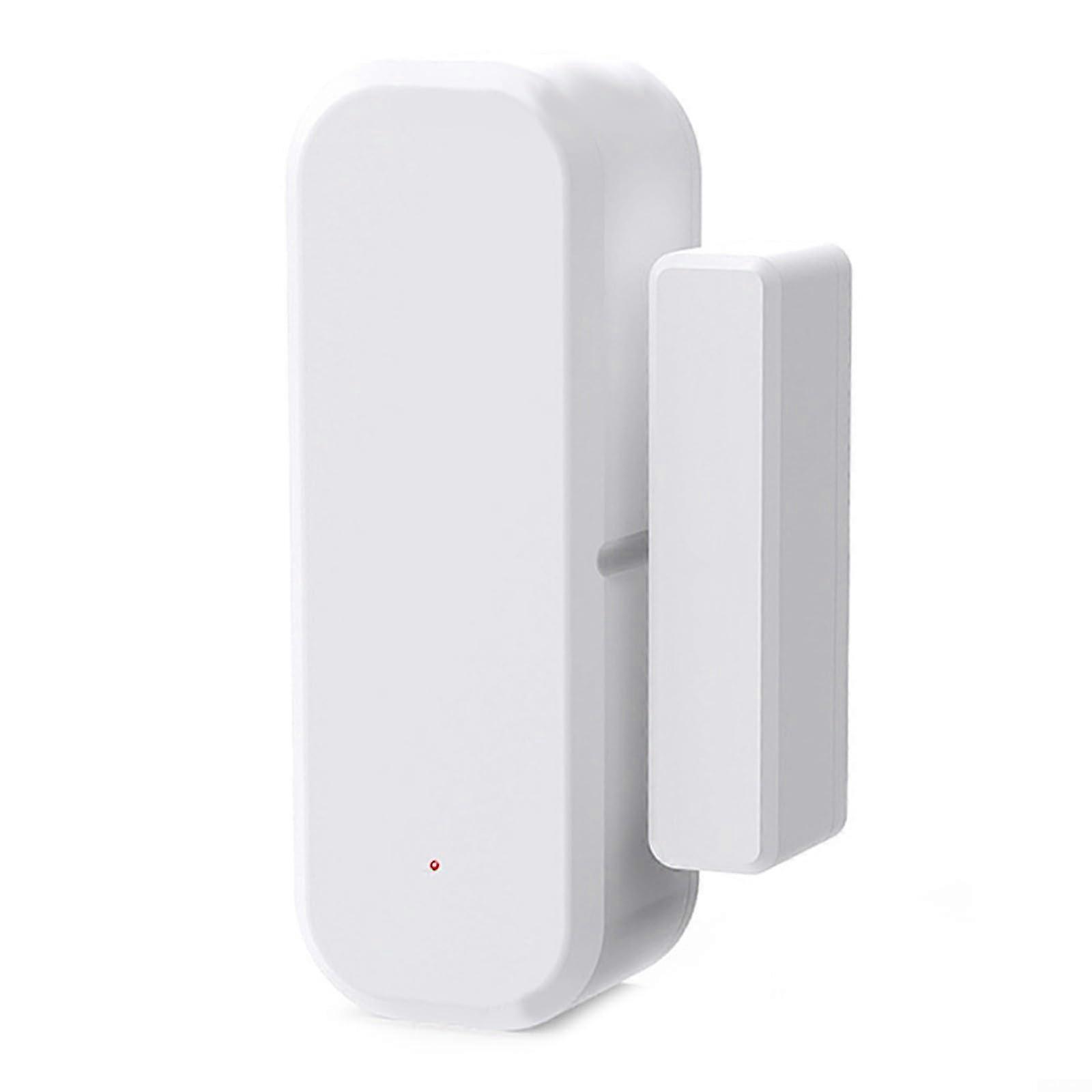 25-26 WiFi Door Alarm Sensor with 80dB Sound & Visual Alerts, Tuya App Compatible, Push Notifications for Home & Garage Security