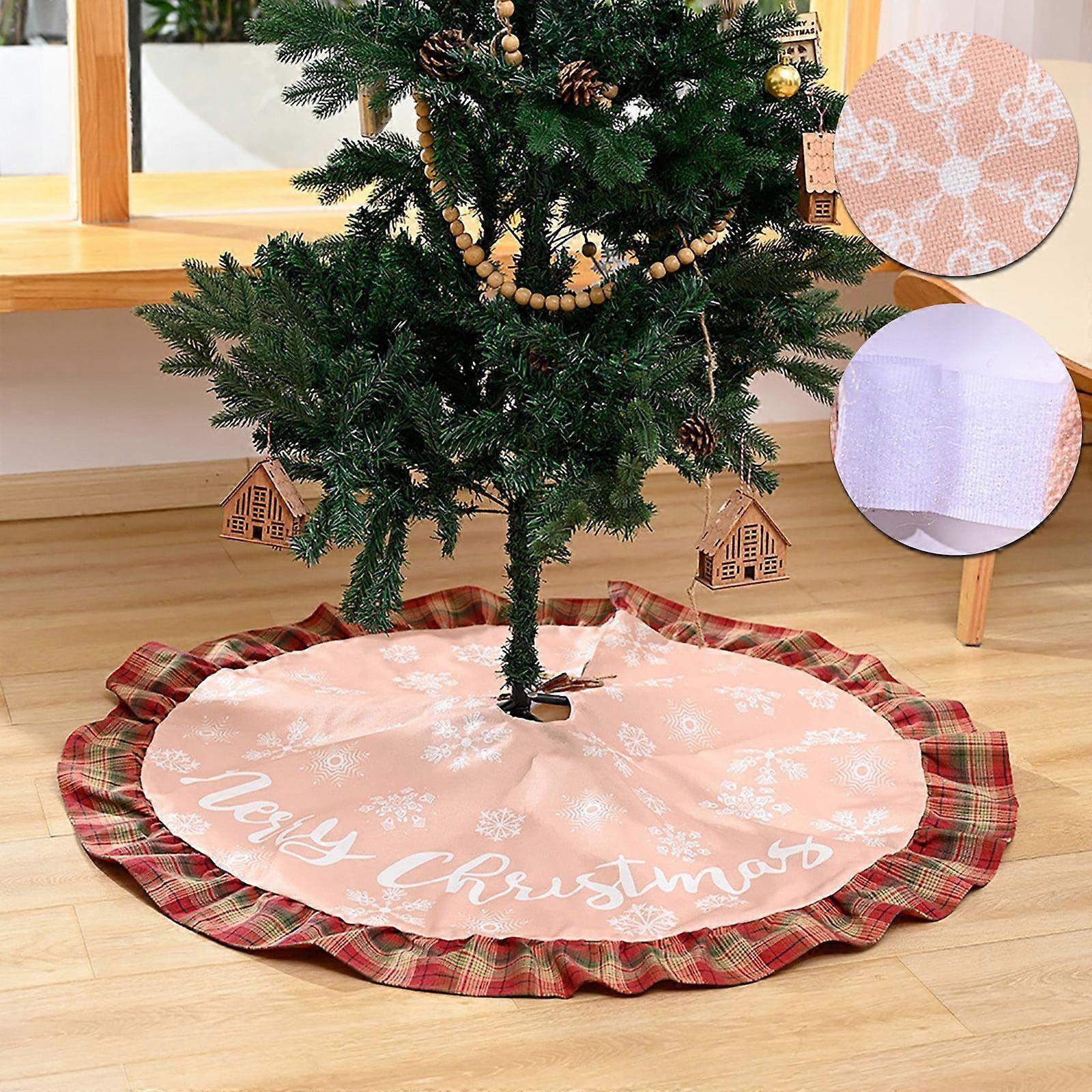 Christmas Ornaments for Tree Christmas Decoration Linen Snowflake Alphabet Tree Skirt Snowflake Alphabet