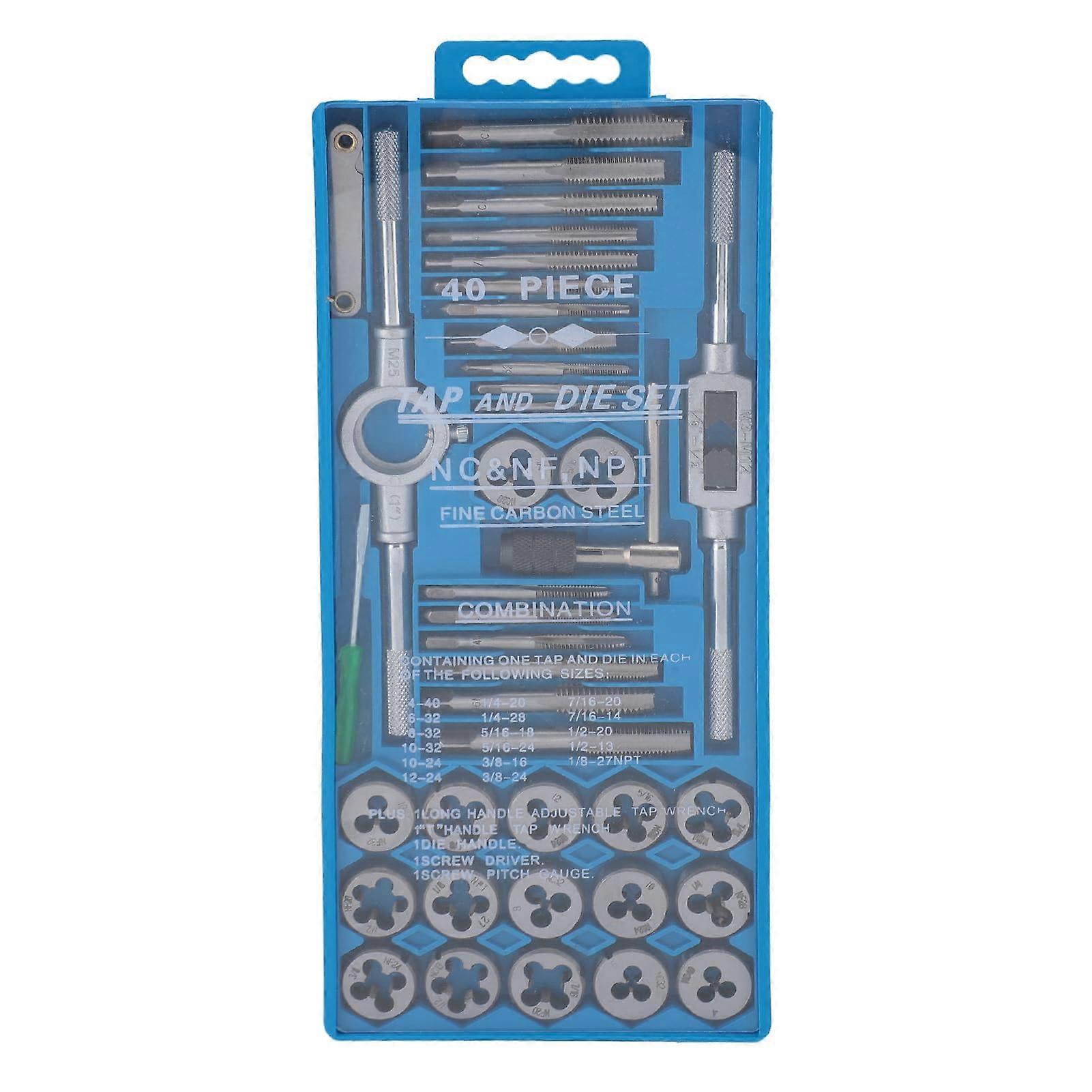 TAP DIE Wrench Set Fine Thread Taps And Dies For Car And Home  Hand Wrench Screwdriver