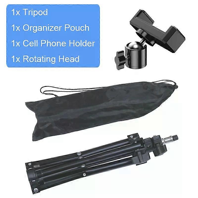 160cm Live Broadcast Tripod Landing Type Camera Anchor Selfie Light Frame Metal Thermometer Phone Holder