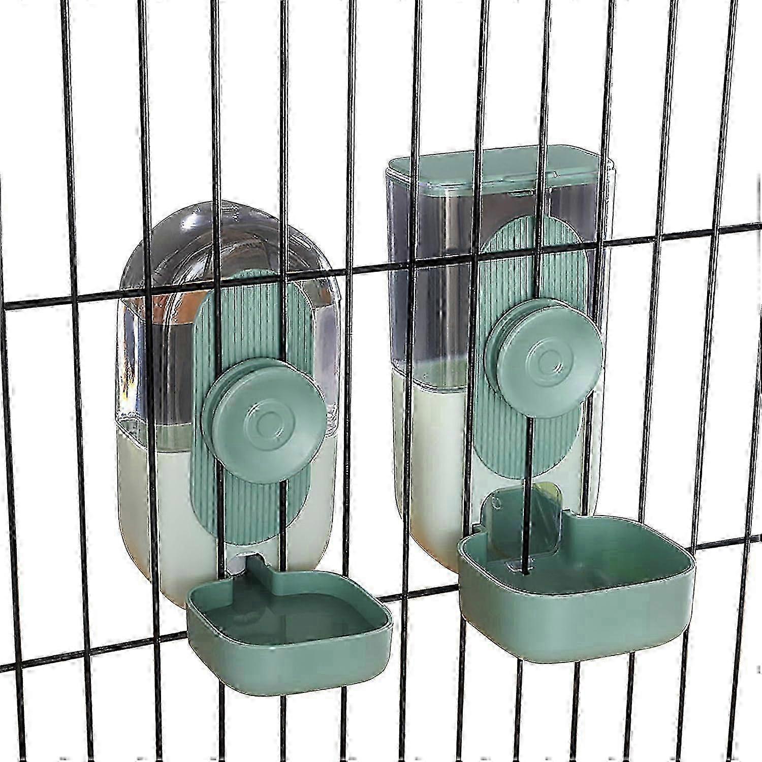 Automatischer Katzenfutterautomat, Haustiere Automatisches Futter- und Tränkeset, 2er-Pack für Katze Hund (grün)
