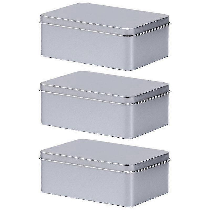 3pcs Tin Box With Lid Tinplate Storage Box Multipurpose Wedding Candy Tin