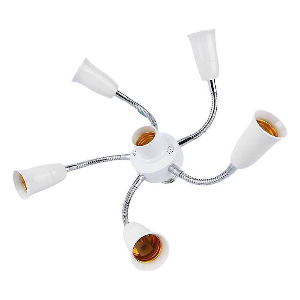 E27 LED Bulb Splitter Adapter Adjustable for Home Office 6 Heads