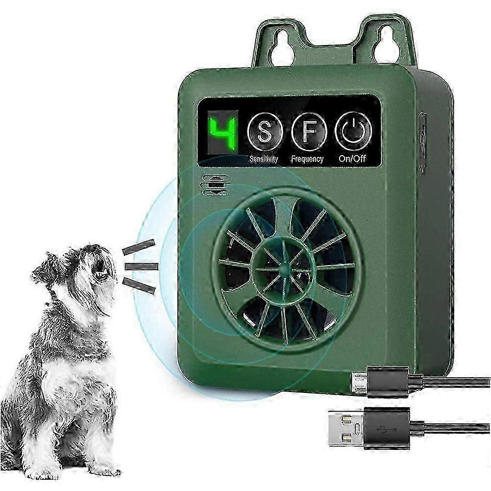 Ultrasonic Anti Barking Device Ultrasonic Stop Barking Device with 4 Sensitivity Adjustable Levels USB Rechargeable Dog Bark ControlYMJJ