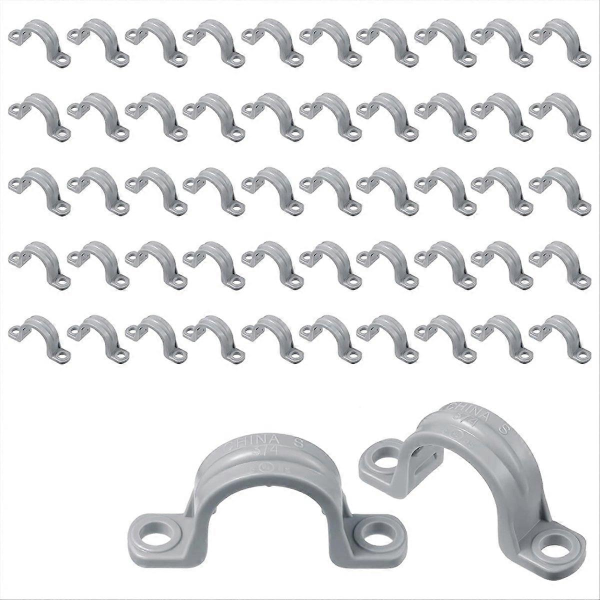 PVC Pipe with Double Hole Plastic Conduit with Pipe Clamp (3/4Inch)