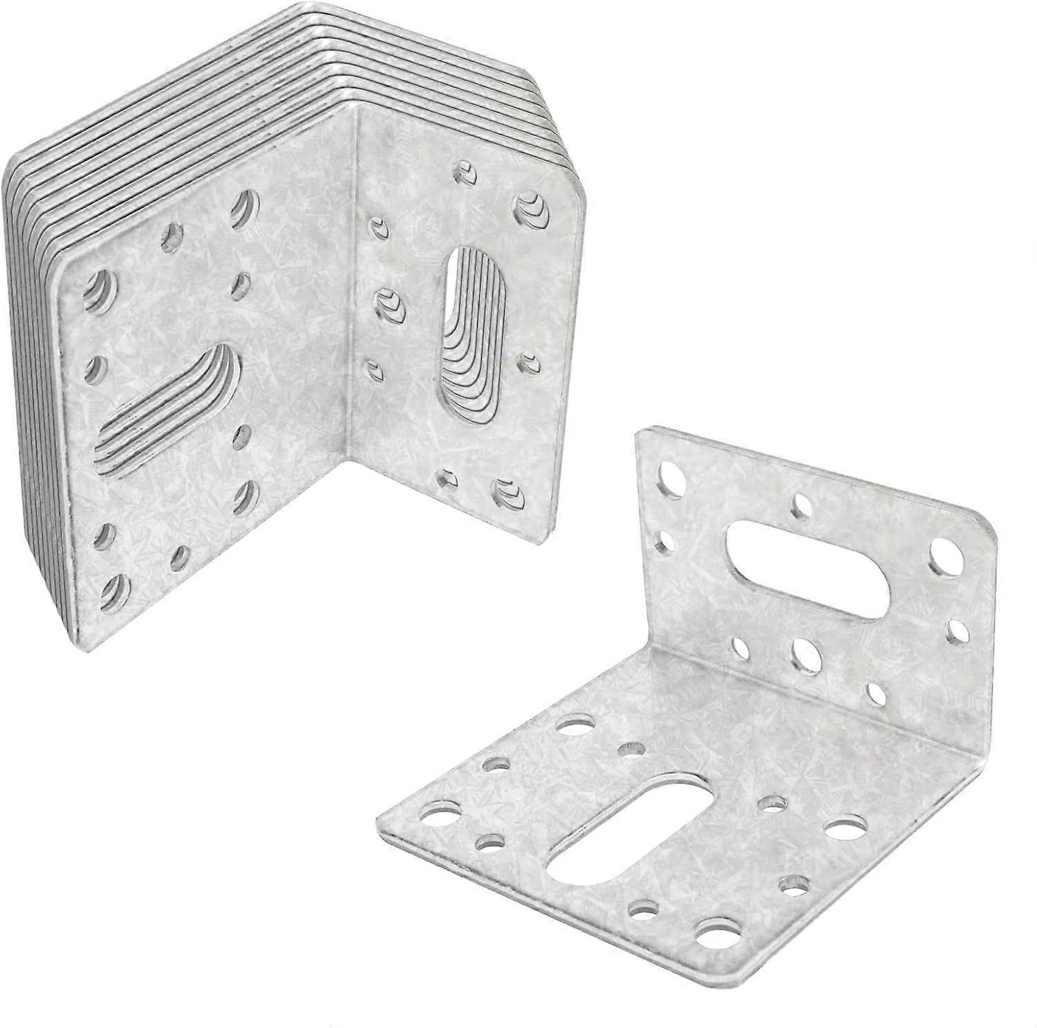 SeraphinaT 10 Pcs Hot Dip Galvanized Timber Connector Adjustable Slot Bracket,