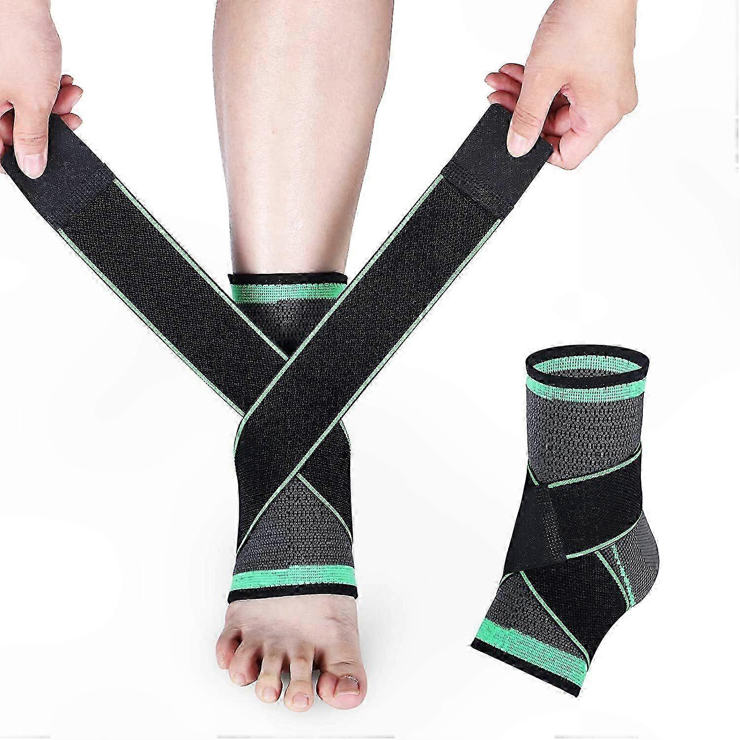 Adjustable Ankle Support Brace for Men and Women, Compression Wrap for Joint Stability